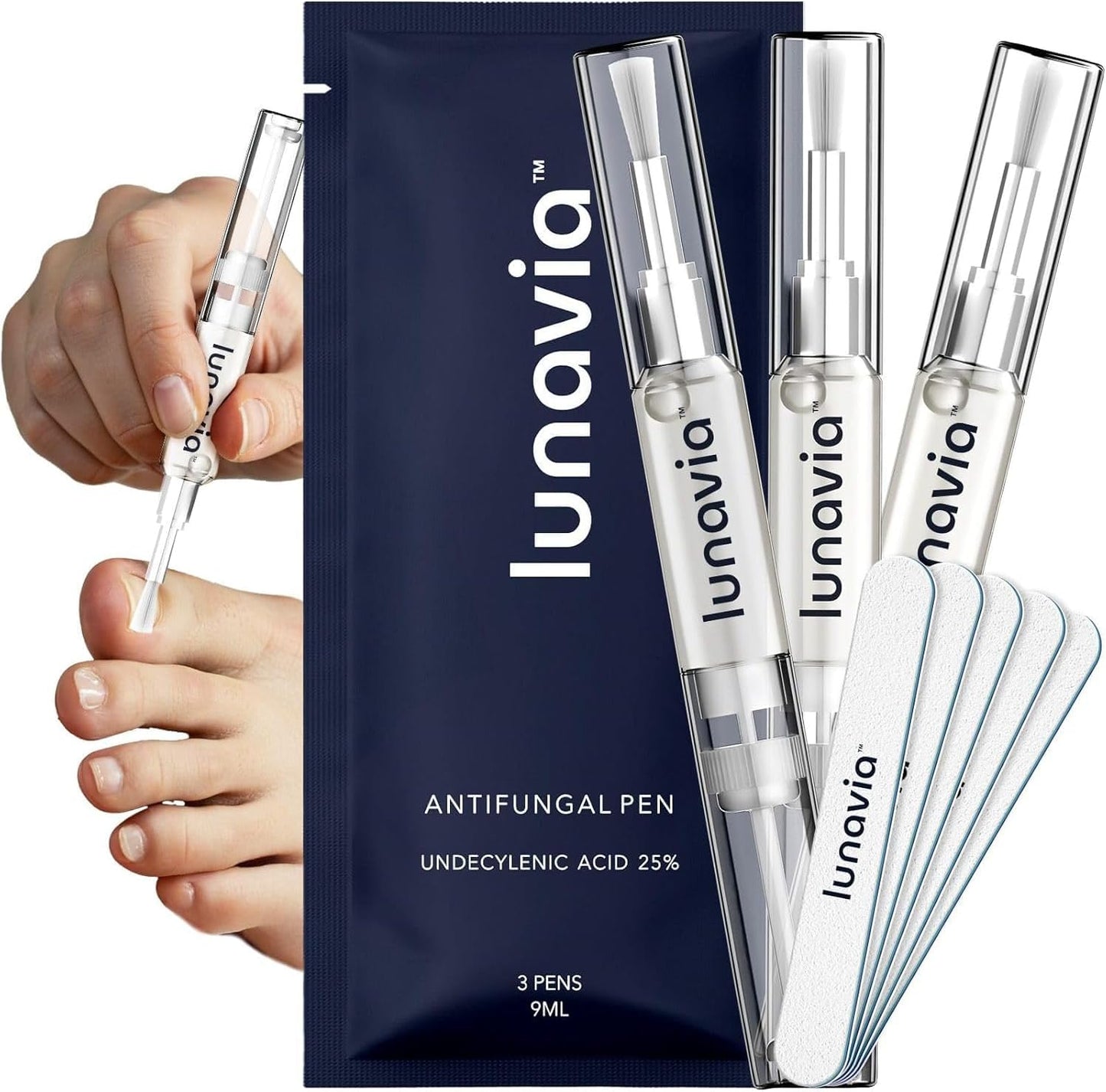 lunavia™ Antifungal Pen - 25% Undecylenic Acid-3-PackTwist Pen(9ML Volume)